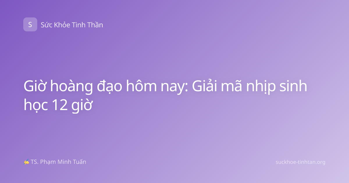 Giờ hoàng đạo hôm nay: Giải mã nhịp sinh học 12 giờ